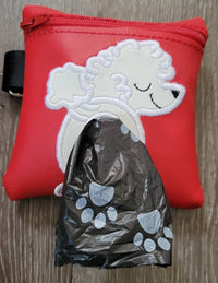 Poodle Poop Bag Pouch - gift for dog lover - Zippered poop bag holder- Gift for Dog Walker - veterinarian - dog groomer - BIG FRENCHIES
