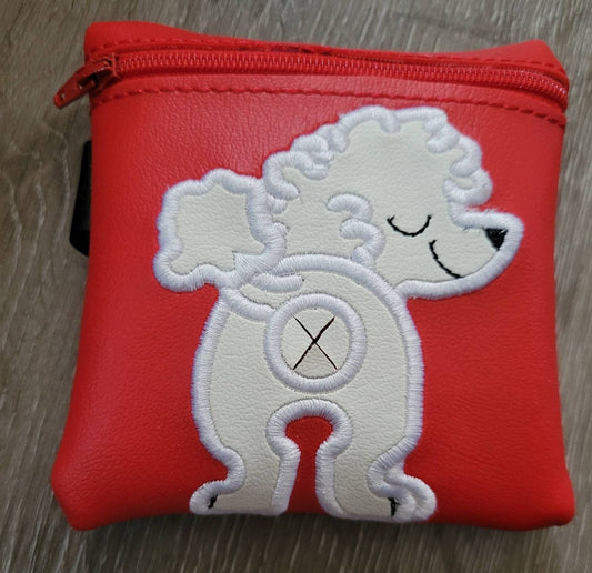 Poodle Poop Bag Pouch - gift for dog lover - Zippered poop bag holder- Gift for Dog Walker - veterinarian - dog groomer - BIG FRENCHIES