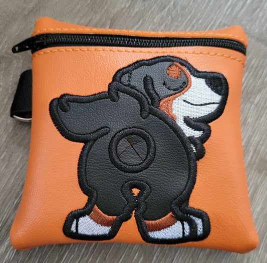 Bernese Mountain Dog Poop Bag Pouch - gift for dog lover - Zippered poop bag holder- Gift for Dog Walker - veterinarian - dog groomer - BIG FRENCHIES