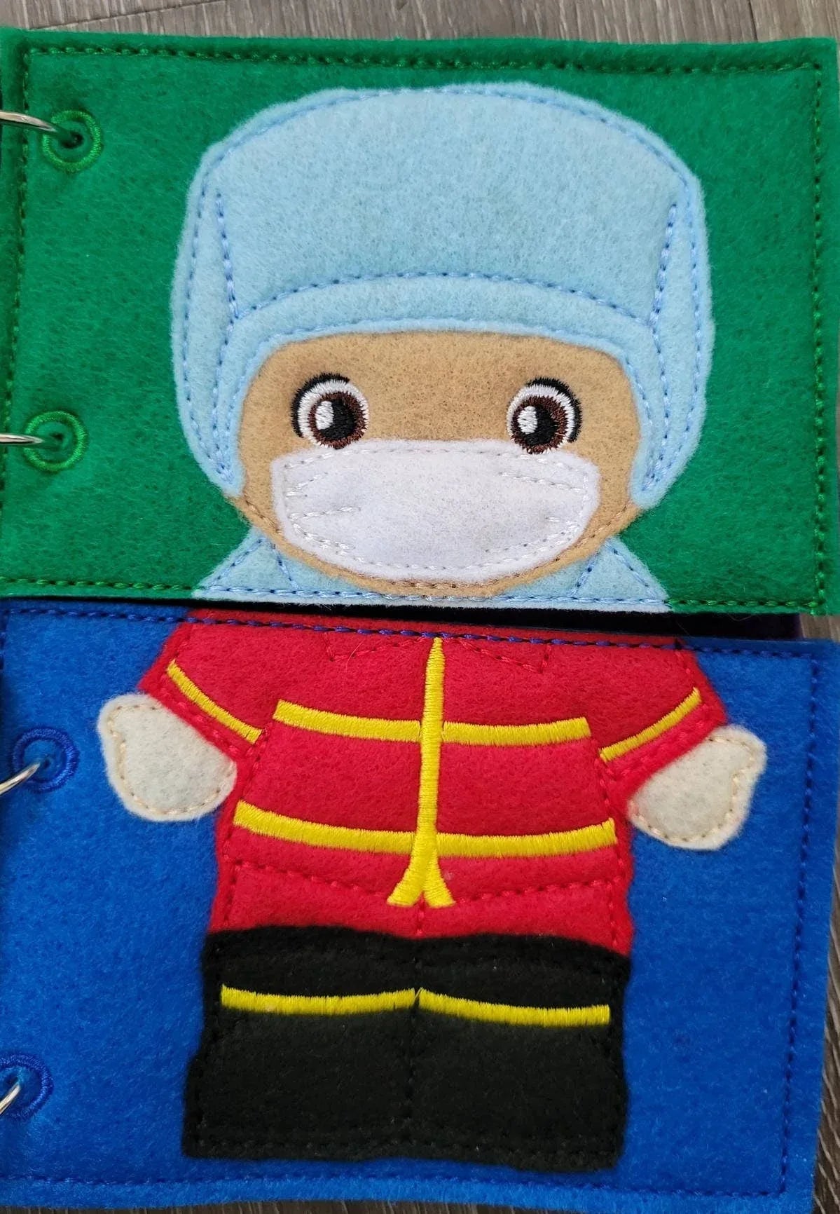 Quiet Book Toddler - Community Helpers - Occupations- mix and match - interactive flip book - educational - gift for children - learning - BIG FRENCHIES