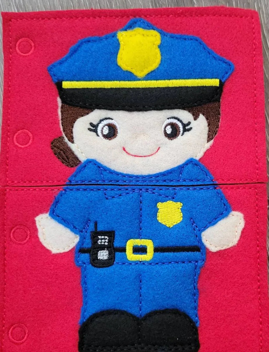 Quiet Book Toddler - Community Helpers - Occupations- mix and match - interactive flip book - educational - gift for children - learning - BIG FRENCHIES