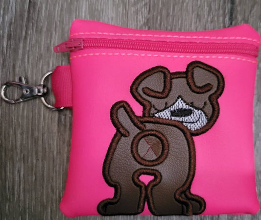 Boxer Poop Bag Pouch - gift for dog lover - Zippered poop bag holder- Gift for Dog Walker - veterinarian - dog groomer - BIG FRENCHIES