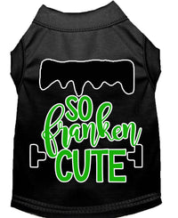 Pet Dog & Cat Shirt Screen Printed, "So Franken Cute"
