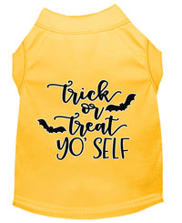 Halloween Pet Dog & Cat Shirt Screen Printed, "Trick Or Treat Yo' Self"