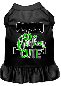 Halloween Pet Dress Screen Printed, "So Franken Cute"