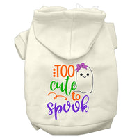 Halloween Pet Hoodie, "Too Cute To Spook Girly Ghost"