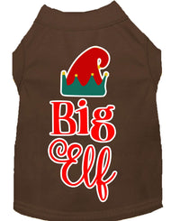 Christmas Pet Shirt Screen Printed, "Big Elf"