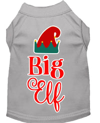 Christmas Pet Shirt Screen Printed, "Big Elf"
