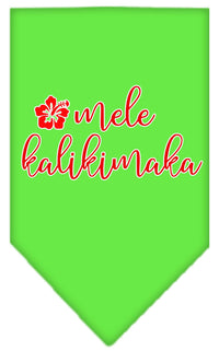 Christmas Pet and Dog Bandana Screen Printed, "Mele Kalikimaka"