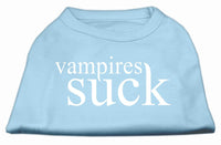 Halloween Pet Dog & Cat Shirt Screen Printed, "Vampires Suck"