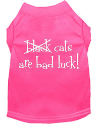 Pet Dog & Cat Shirt Screen Printed, "Black Cats Are Bad Luck"