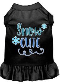 Pet Dress Screen Printed, "Snow Cute"