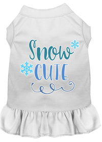 Pet Dress Screen Printed, "Snow Cute"