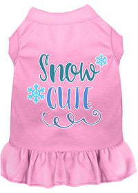 Pet Dress Screen Printed, "Snow Cute"