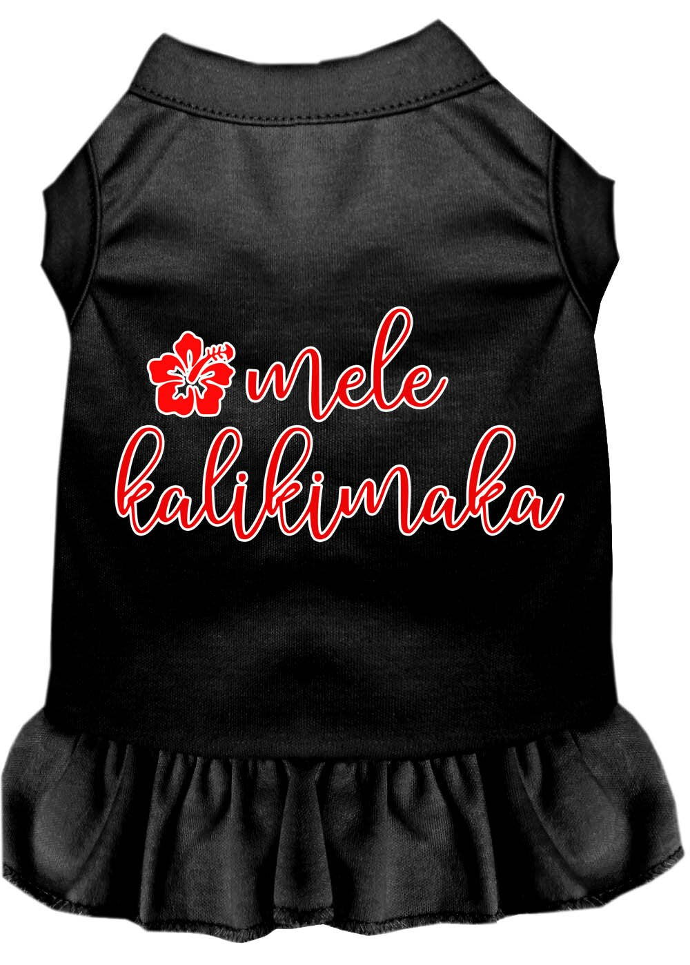Christmas Pet Dress Screen Printed, "Mele Kalikimaka"