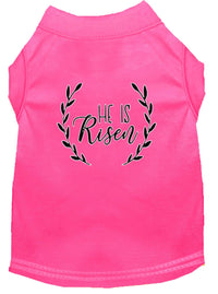 Pet Dog & Cat Shirt Screen Printed, "He Is Risen"