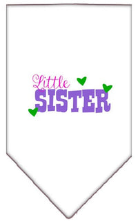 Pet and Dog Bandana Screen Printed, "Little Sister"