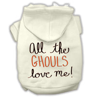 Halloween Pet Hoodie "All The Ghouls Love Me"