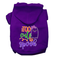 Halloween Pet Hoodie, "Too Cute To Spook Girly Ghost"