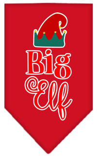 Christmas Pet and Dog Bandana Screen Printed, "Big Elf"