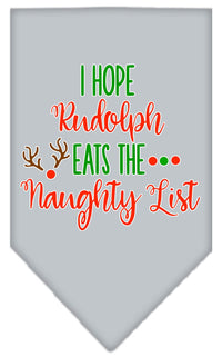 Christmas Pet Bandana "Hope Rudolph Eats The Naughty List"
