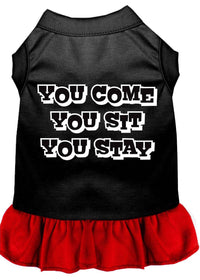 Pet Dress "You Come, You Sit, You Stay"