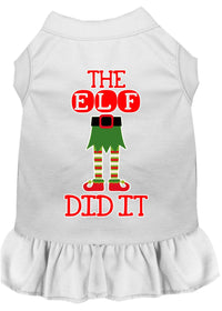 Christmas Pet Dress Screen Printed, "The Elf Did It"