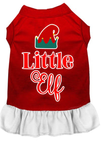 Christmas Pet Dress Screen Printed, "Little Elf"
