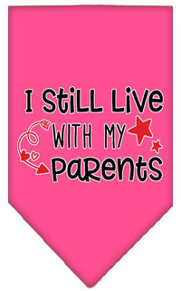 Pet and Dog Bandana Screen Printed, "I Still Live With My Parents"