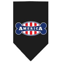 Pet and Dog Bandana Screen Printed, "Bonely In America"