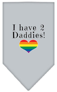 Pet and Dog Bandana Screen Printed, "I Have 2 Daddies"