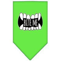 Pet and Dog Bandana Screen Printed, "Bite Me"