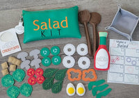 Felt Food Salad - Marine Vinyl Play Food - pretend play - build your own salad - play kitchen - realistic toy Food - gift for teachers - BIG FRENCHIES