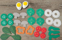 Felt Food Salad - Marine Vinyl Play Food - pretend play - build your own salad - play kitchen - realistic toy Food - gift for teachers - BIG FRENCHIES