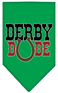 Pet and Dog Bandana Screen Printed, "Derby Dude"