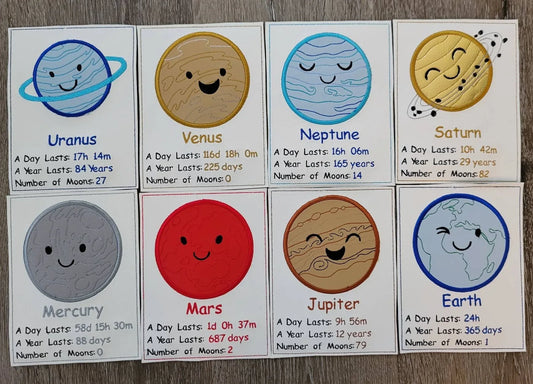 Planet Flash Cards - Outer Space Facts - Teaching Tool - Classroom - Homeschool - Montessori - Educational - BIG FRENCHIES