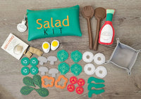 Felt Food Salad - Marine Vinyl Play Food - pretend play - build your own salad - play kitchen - realistic toy Food - gift for teachers - BIG FRENCHIES