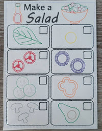 Felt Food Salad - Marine Vinyl Play Food - pretend play - build your own salad - play kitchen - realistic toy Food - gift for teachers - BIG FRENCHIES