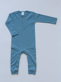 Organic Cotton Henley Romper - BIG FRENCHIES