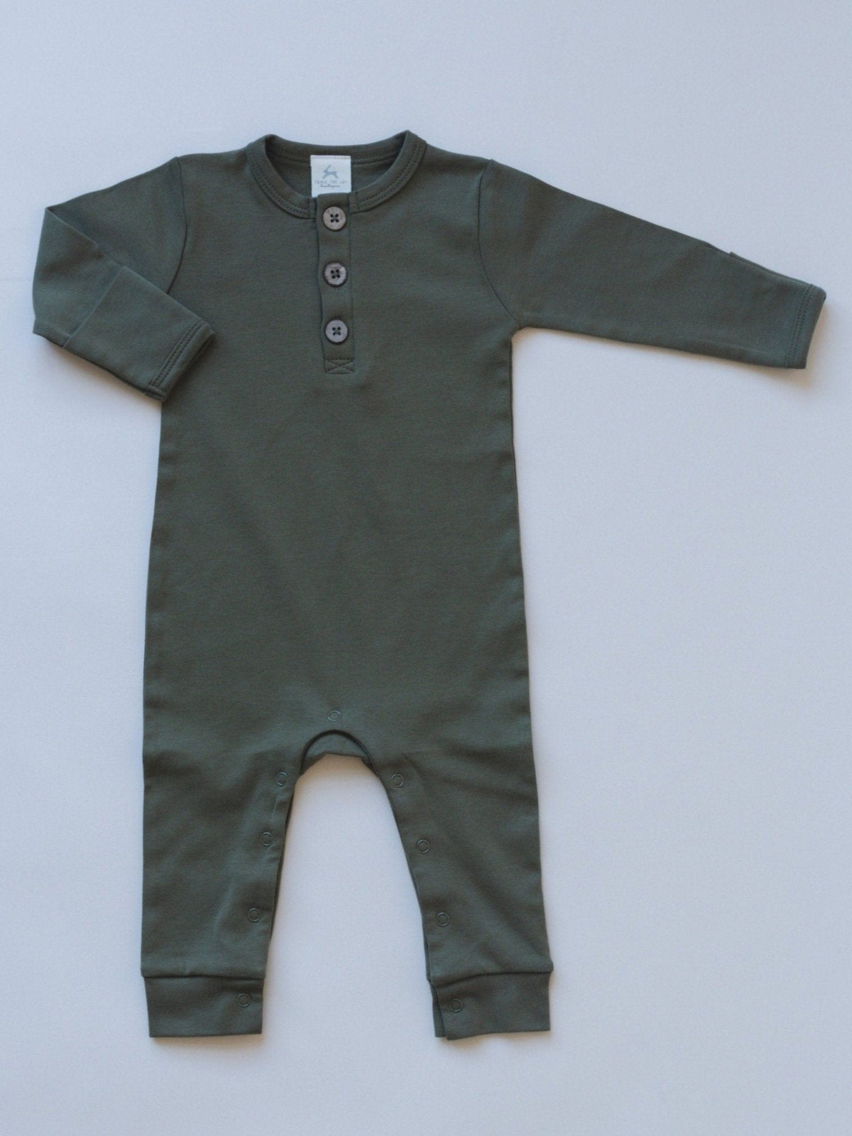 Organic Cotton Henley Romper - BIG FRENCHIES