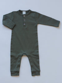 Organic Cotton Henley Romper - BIG FRENCHIES