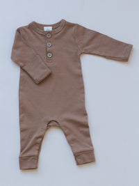 Organic Cotton Henley Romper - BIG FRENCHIES