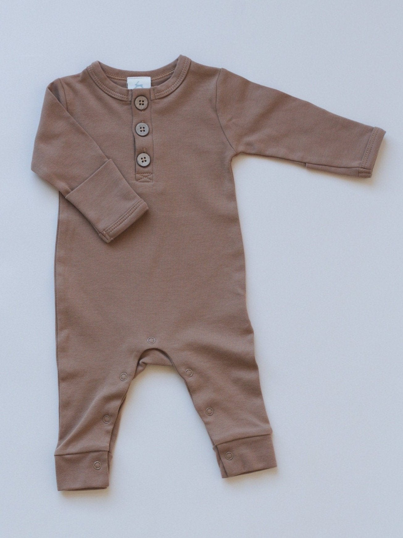 Organic Cotton Henley Romper - BIG FRENCHIES