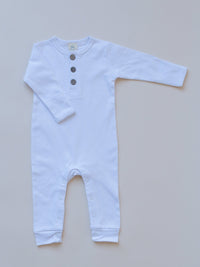 Organic Cotton Henley Romper - BIG FRENCHIES
