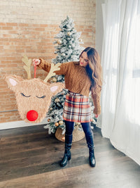 🦌 Rudolph Reindeer Piñata – Handmade Christmas Party Decoration & Candy Holder - BIG FRENCHIES