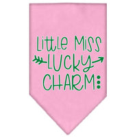 Pet and Dog Bandana Screen Printed, "Little Miss Lucky Charm"