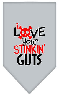 Pet and Dog Bandana Screen Printed, "Love Your Stinkin Guts"