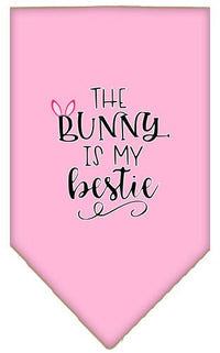 Pet and Dog Bandana Screen Printed, "The Bunny Is My Bestie"
