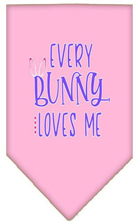 Pet and Dog Bandana Screen Printed, "Every Bunny Loves Me"