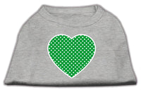 Pet Shirt "Swiss Dots Green Heart"